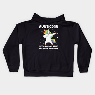 Aunticorn | Like A Normal Aunt Only Awesome Dabbing Unicorn Kids Hoodie